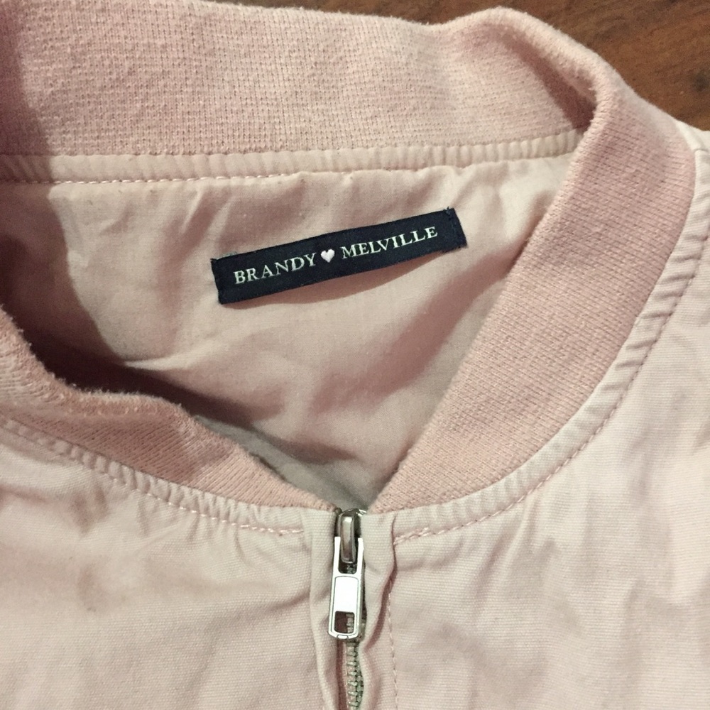 Brandy Melville Pink Kasey Bomber Jacket - Picture 3 of 4
